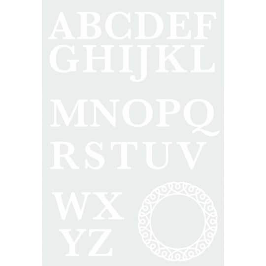 RoomMates White Serif Monogram Peel & Stick Giant Decals